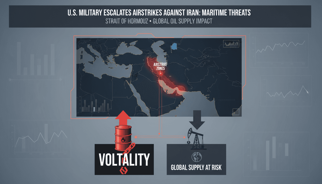 U.S. military airstrikes against Iranian sites in the Strait of Hormuz