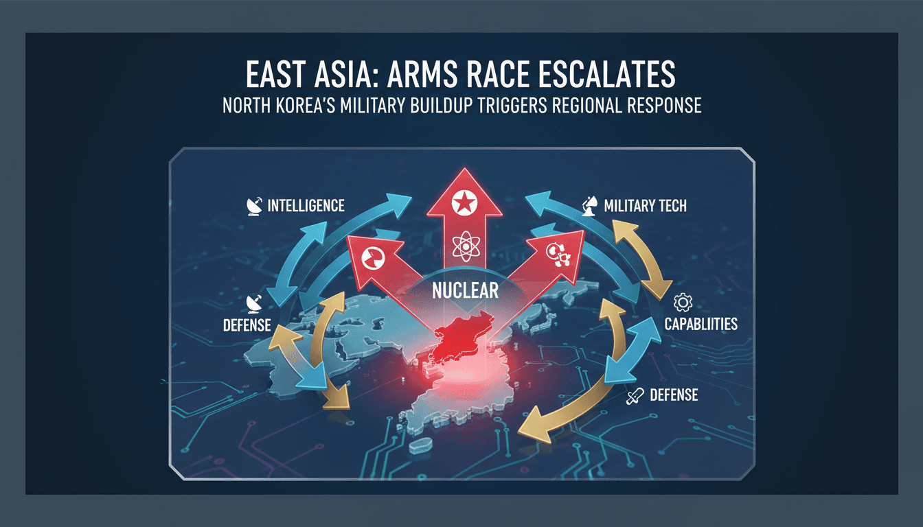 North Korean military parade showcasing missile capabilities