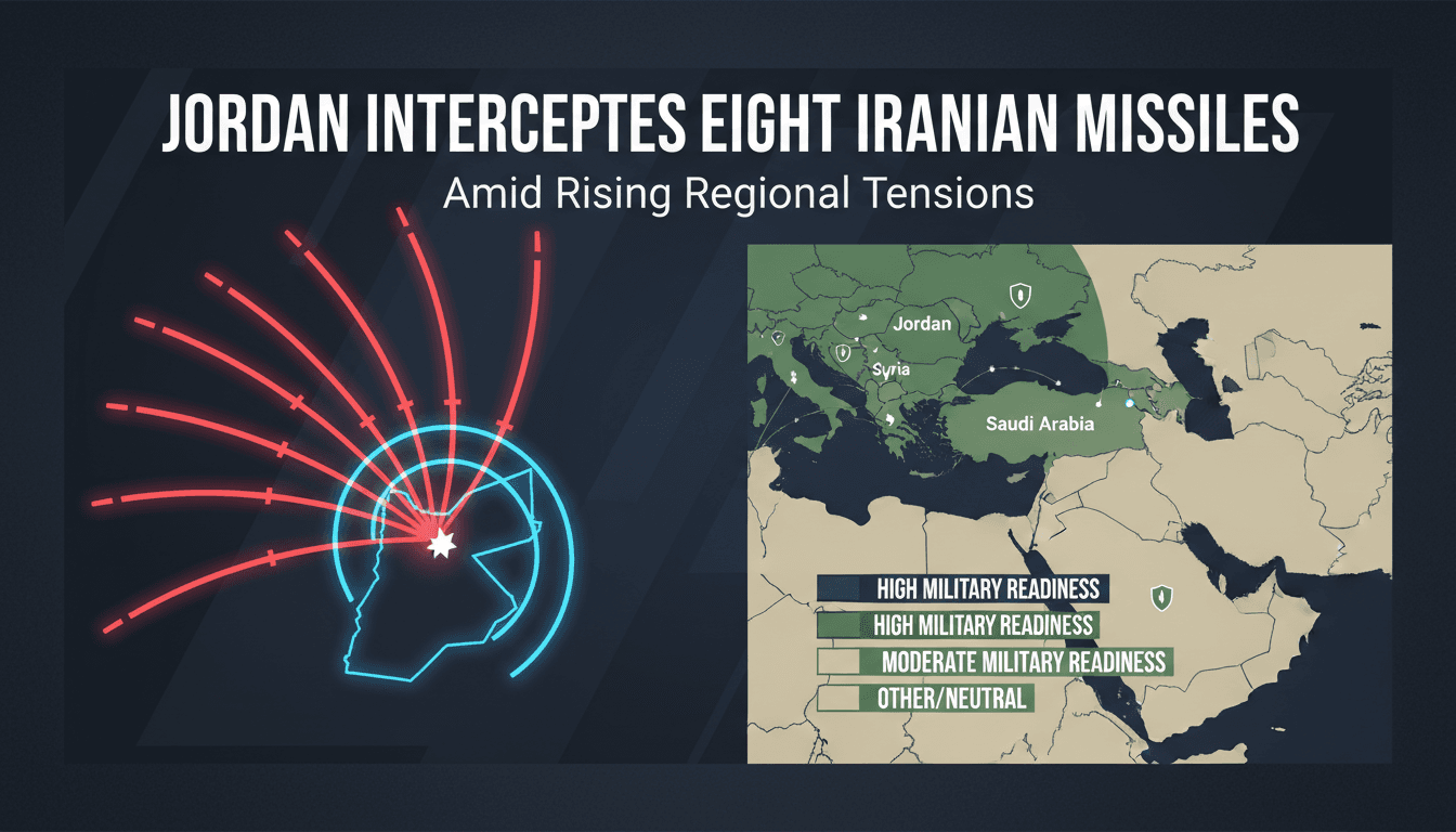 Jordan intercepts eight Iranian missiles amid rising regional tensions