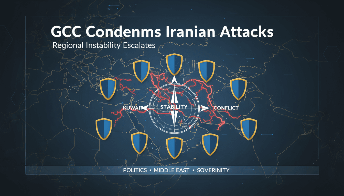 Map highlighting the Gulf Cooperation Council and affected nations.