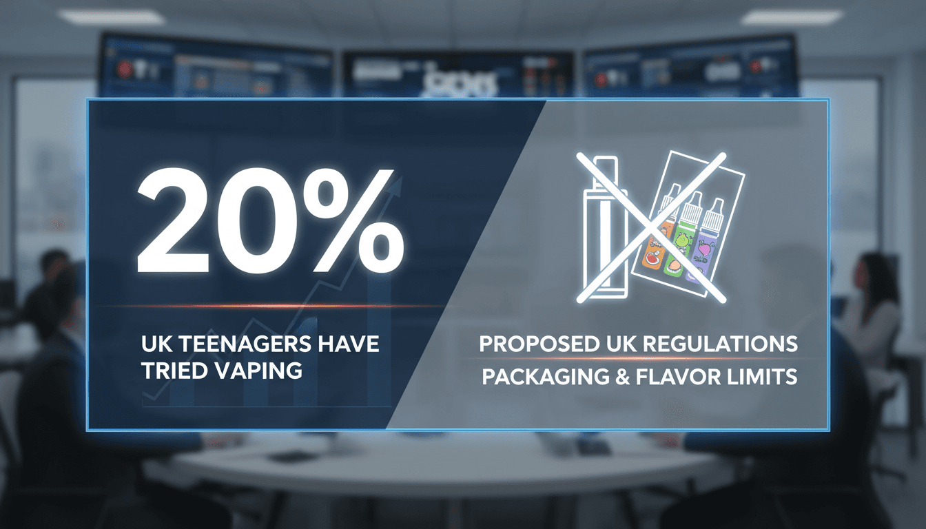 A graphic showing proposed regulations on youth vaping in the UK.