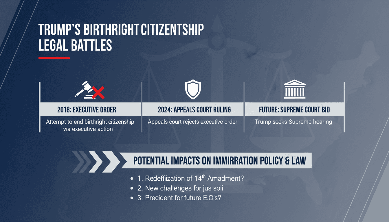 Trump seeks Supreme Court hearing on birthright citizenship ruling