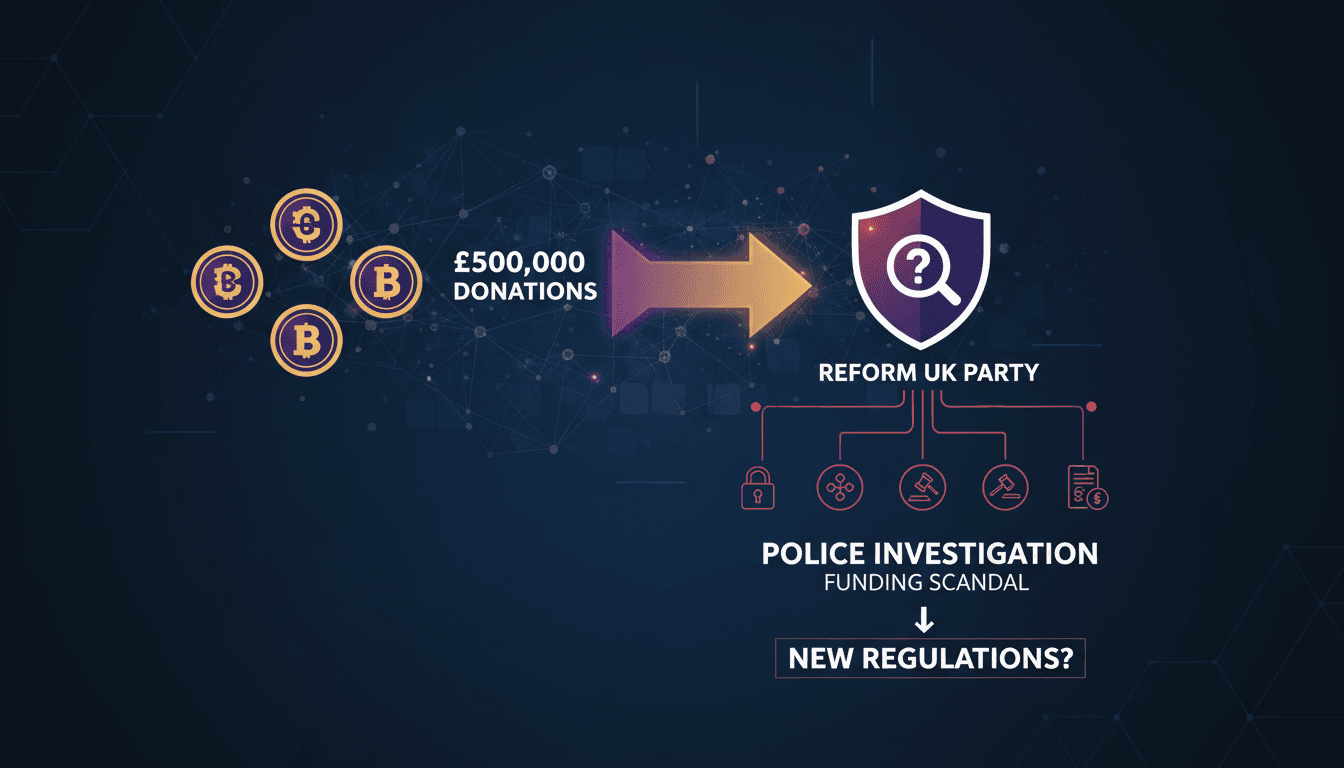 Police investigation into Reform UK party donations and funding sources.