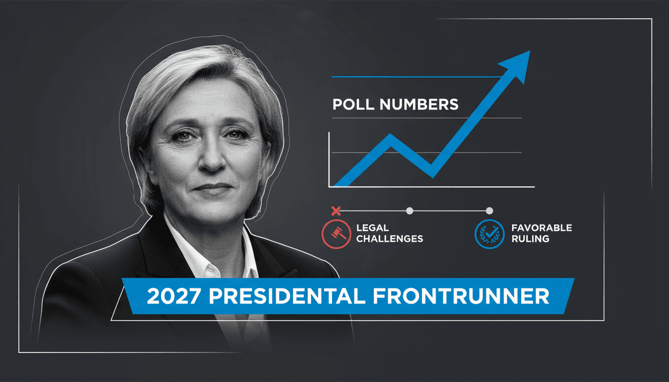 Marine Le Pen campaigning for the 2027 French presidential election.