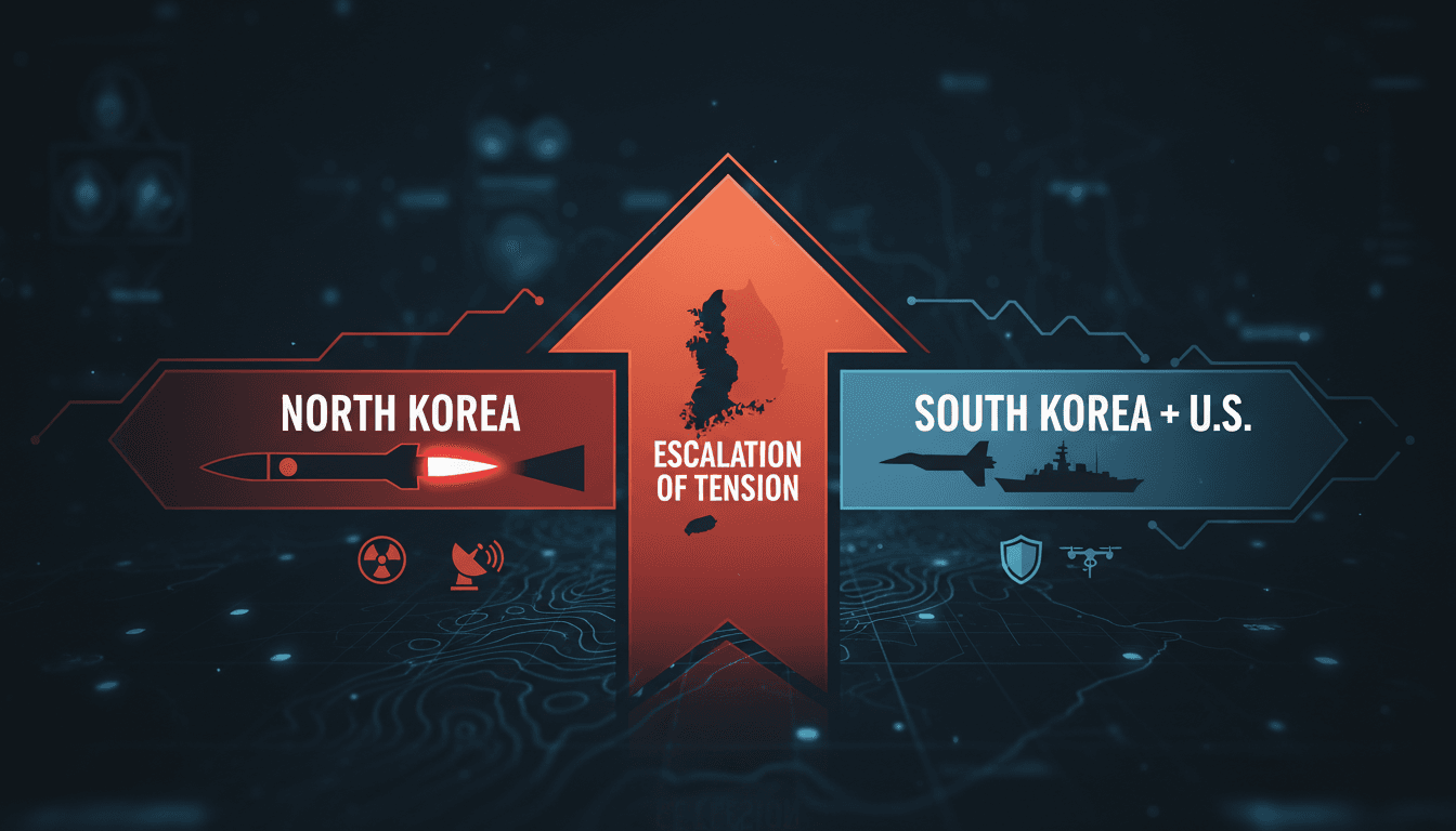 North Korean military parade showcasing missile capabilities