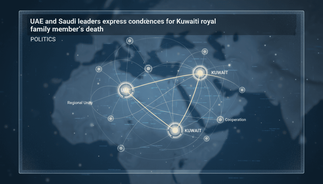 Leaders from UAE and Saudi Arabia express condolences for Kuwaiti royal family member's death.