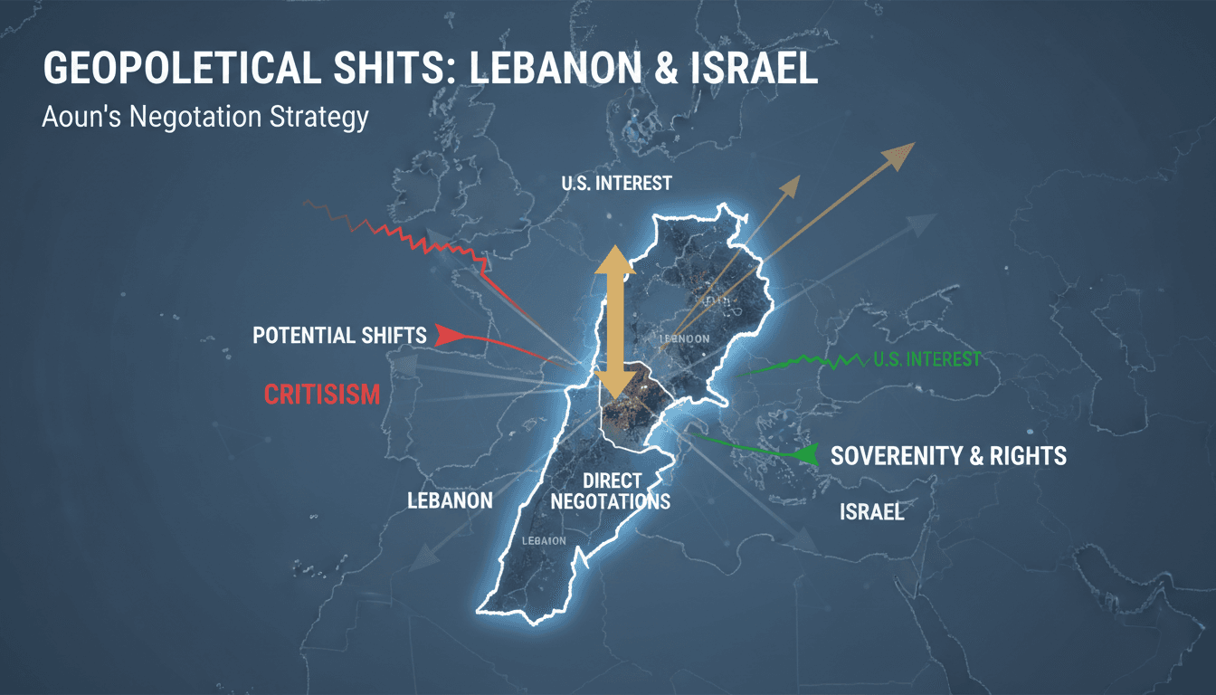 President Joseph Aoun discussing negotiations with Israel