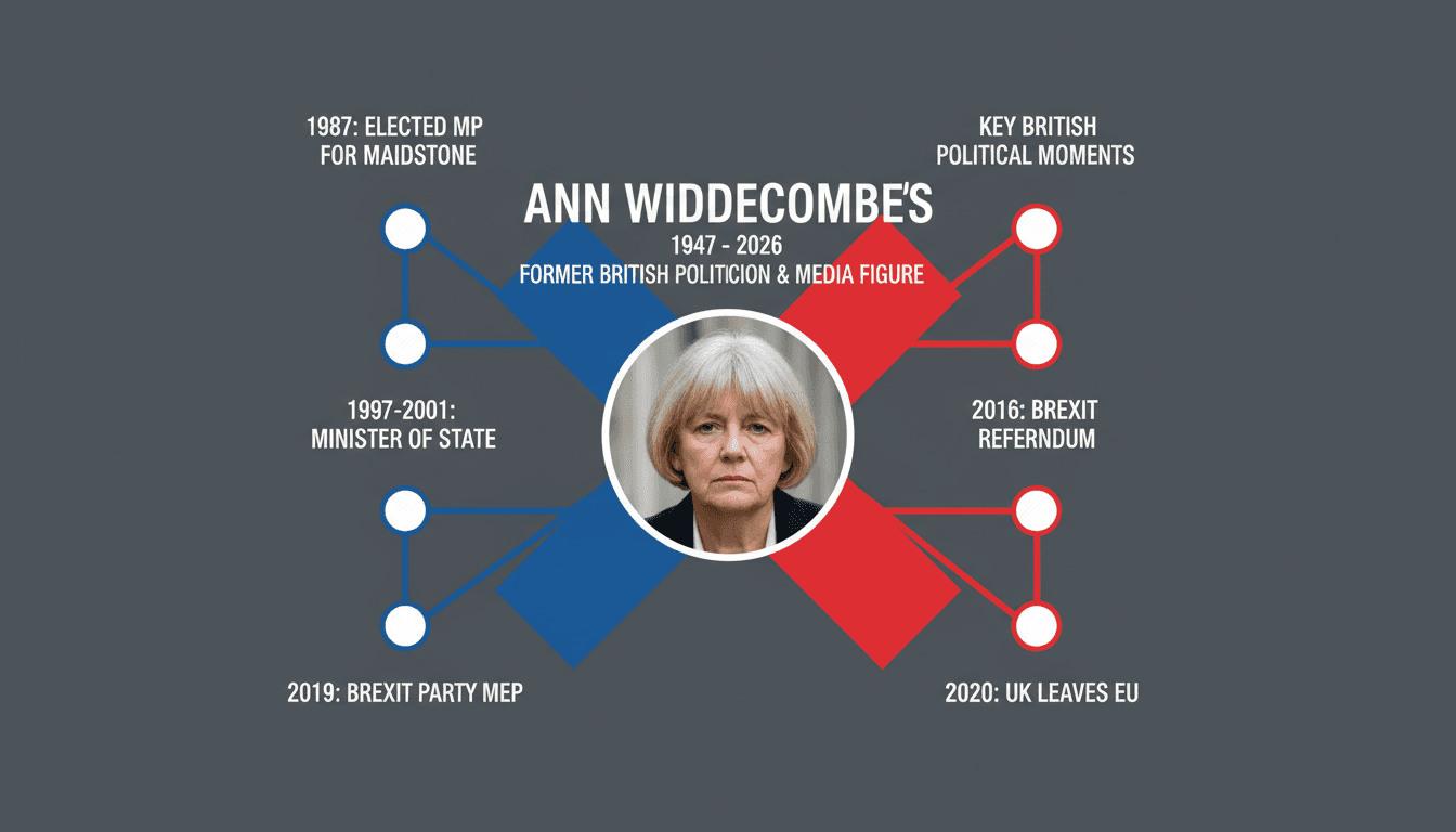 Ann Widdecombe speaking at a political event