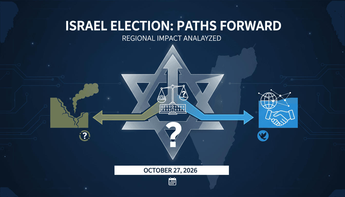Israeli parliament building with election date announcement