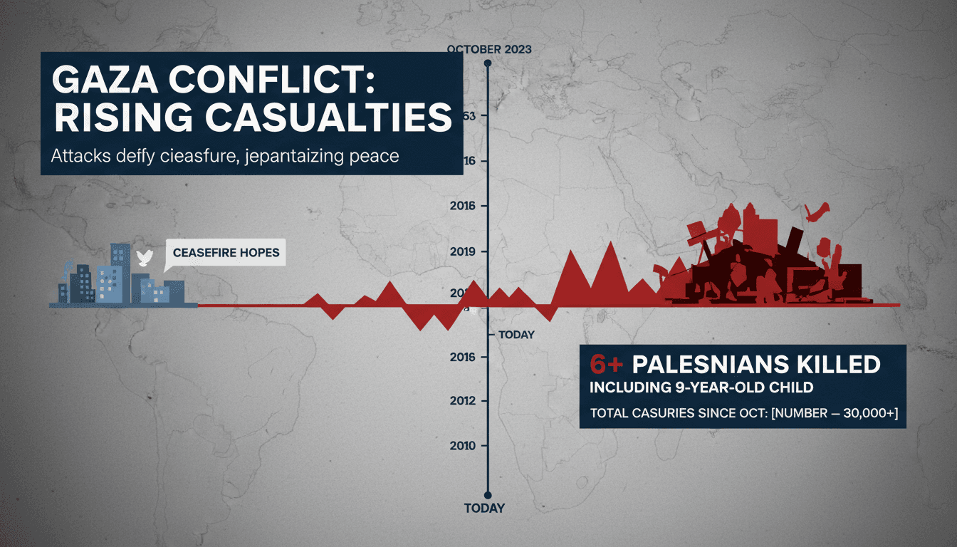 A somber image depicting the aftermath of violence in Gaza.