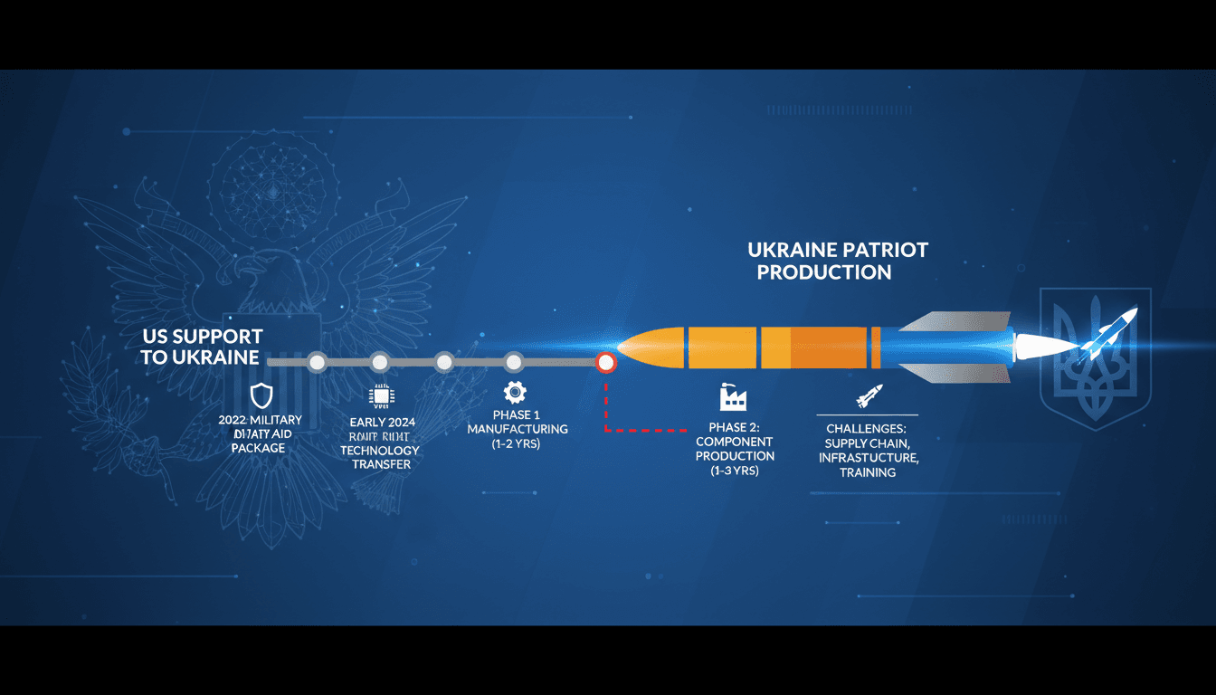 U.S. and Ukraine flags with a backdrop of military technology