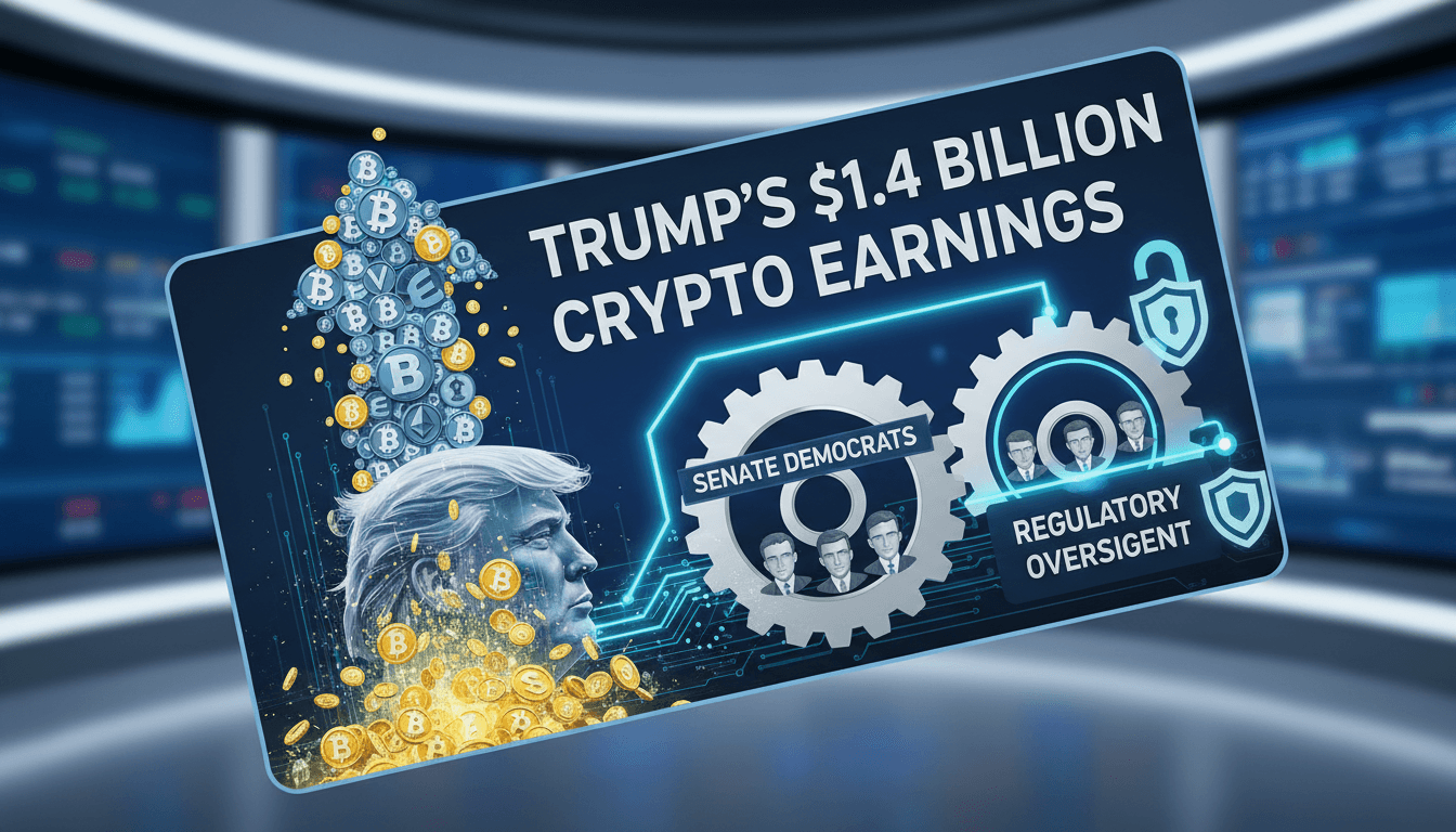 Senate Democrats advocating for hearings on Trump's cryptocurrency earnings.