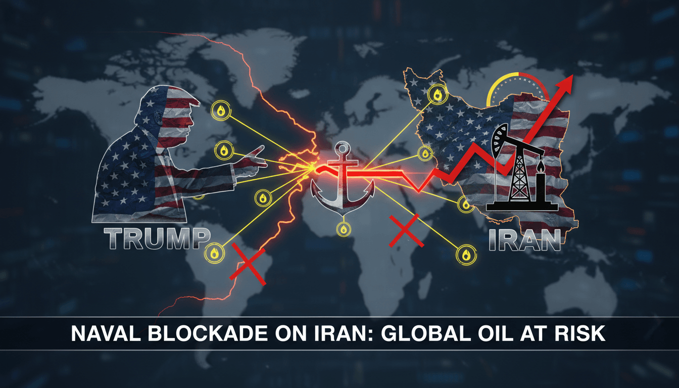 President Trump announcing the naval blockade on Iran