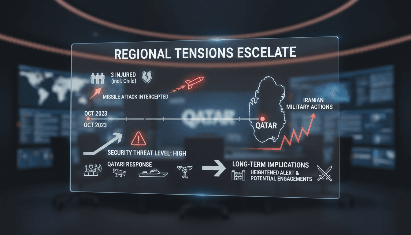 Qatari armed forces responding to a missile threat in the region.