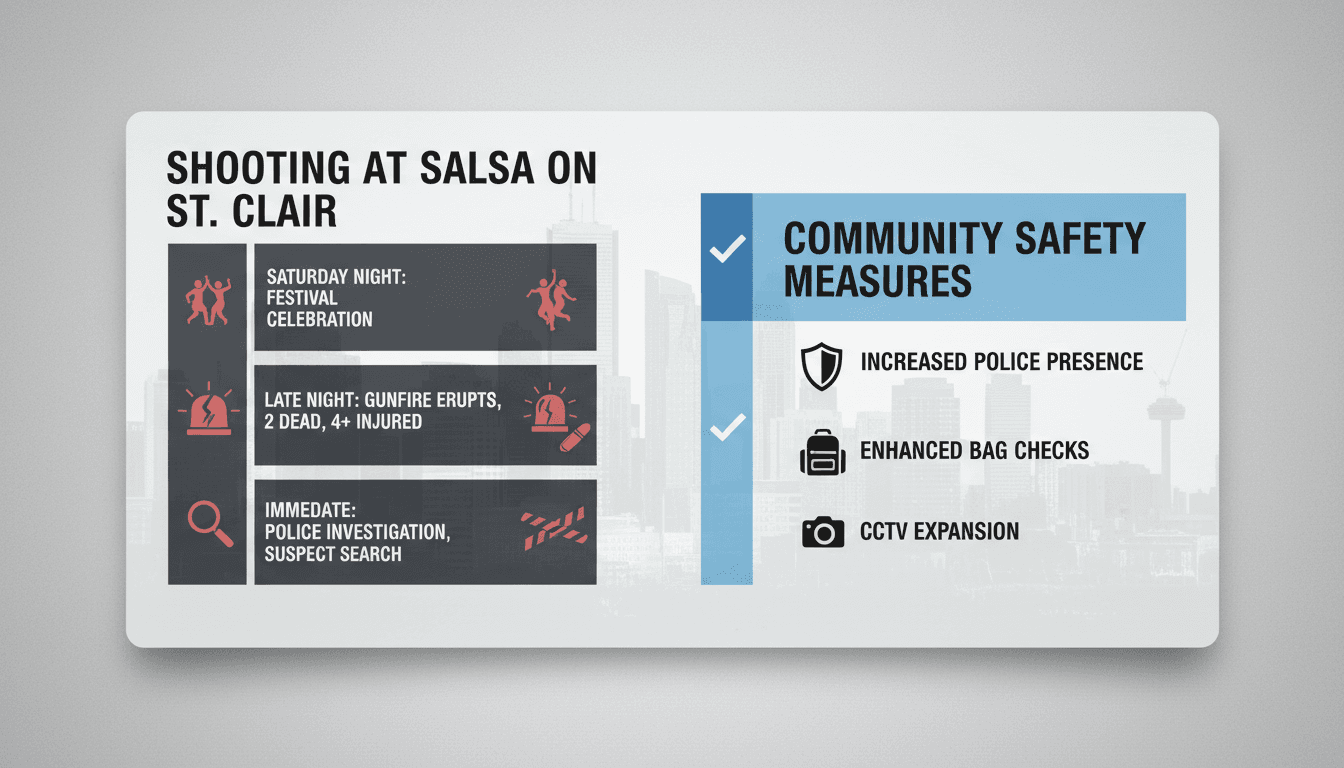 Scene from the Salsa on St. Clair festival in Toronto before the shooting incident.
