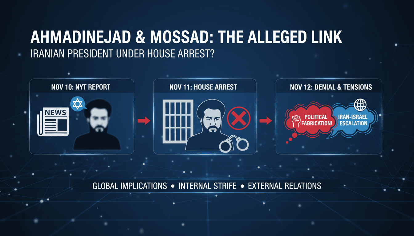 Former Iranian President Ahmadinejad under scrutiny for alleged Mossad connections.