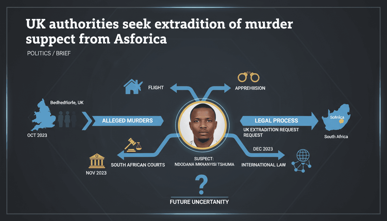 Extradition process of Ndodana Tshuma from South Africa to the UK