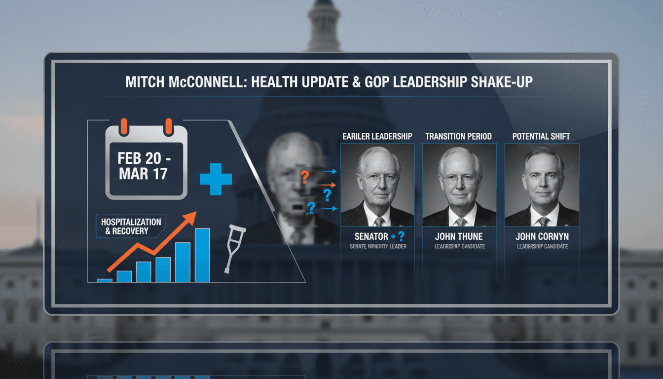 Senator Mitch McConnell providing a health update after hospitalization.