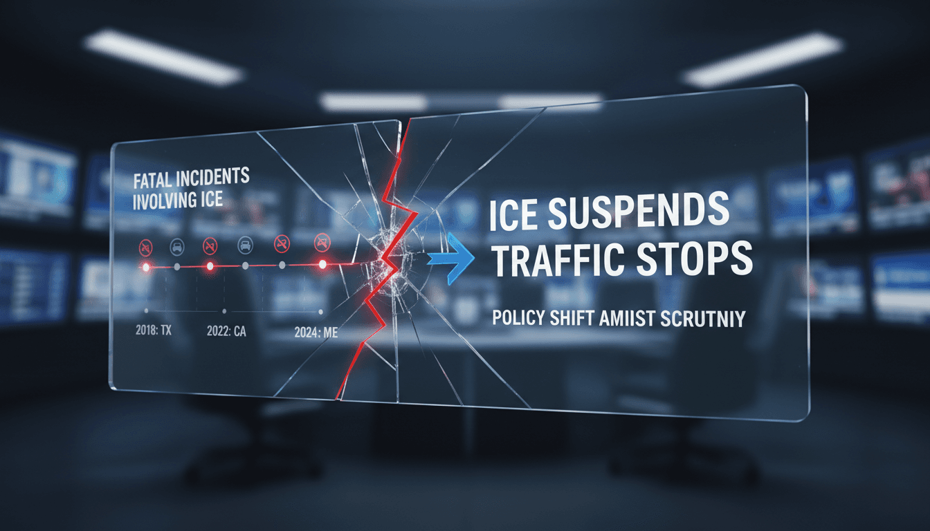 ICE officer at a traffic stop following a fatal shooting incident.