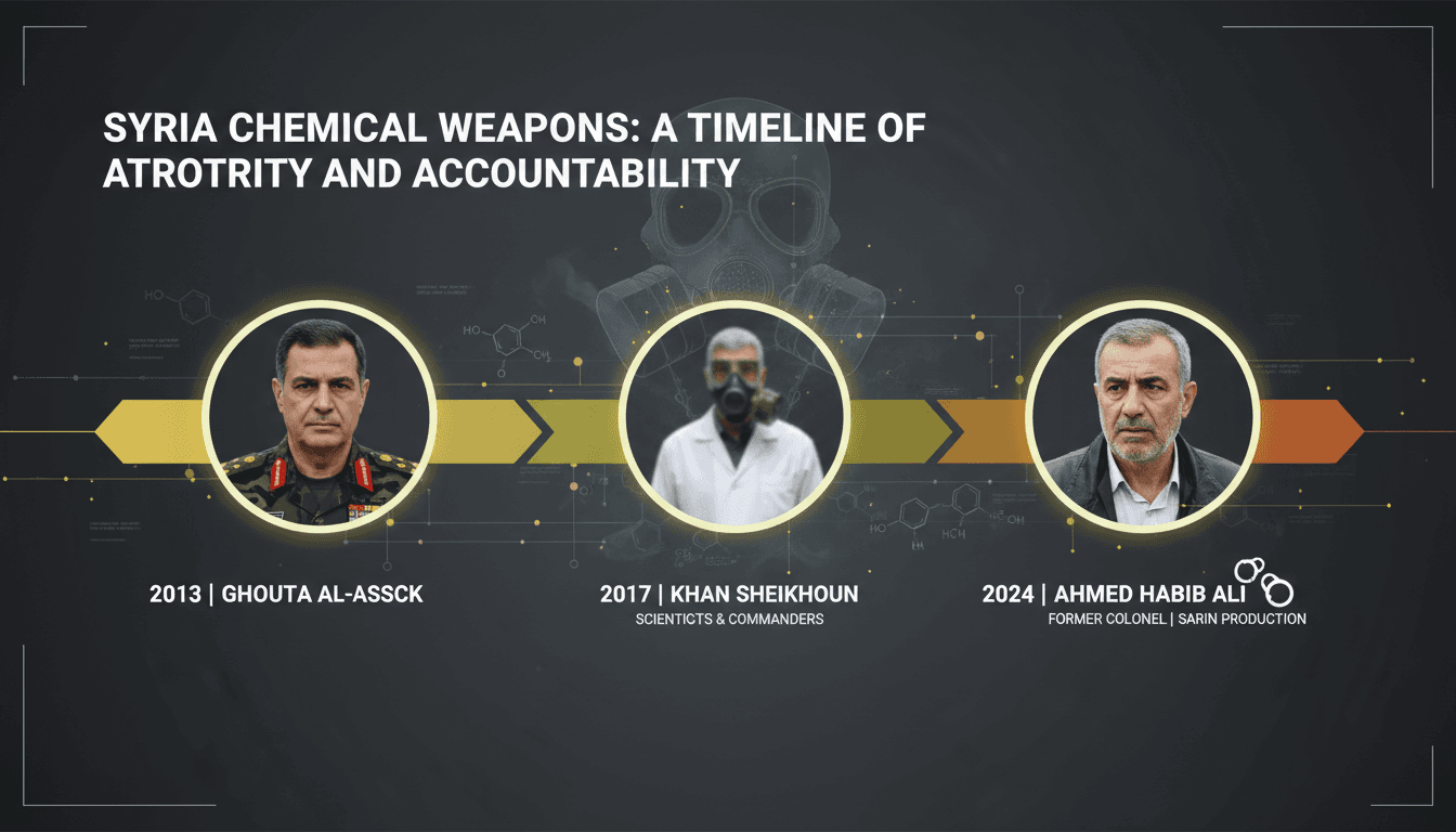 Former colonel Ahmed Habib Ali arrested for chemical weapon production in Syria.