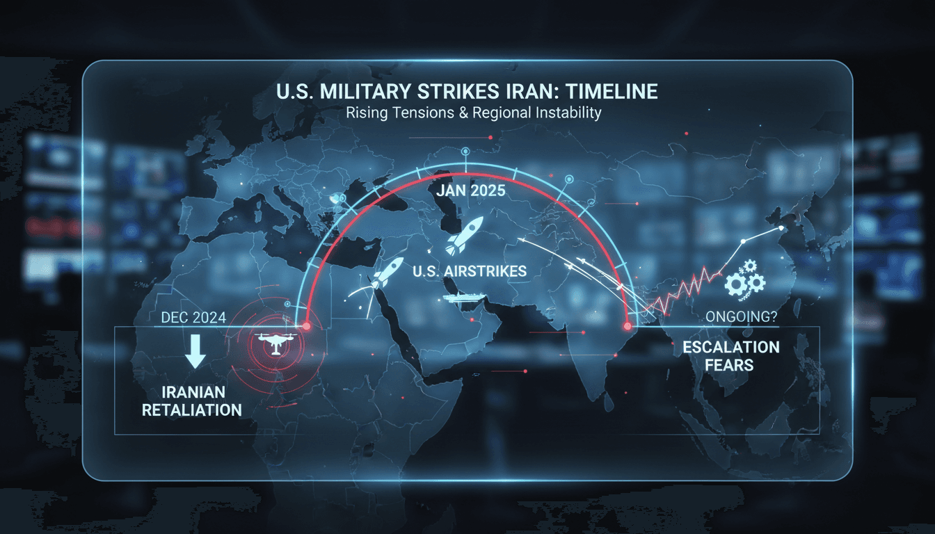 U.S. military airstrikes against Iranian targets in the Gulf region.
