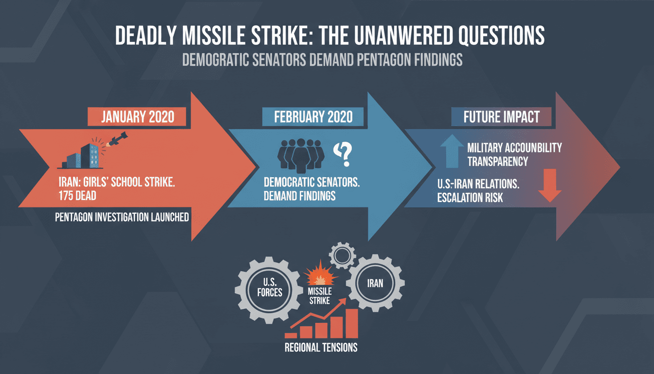 A graphic representation of the missile strike incident and its implications for U.S.-Iran relations.