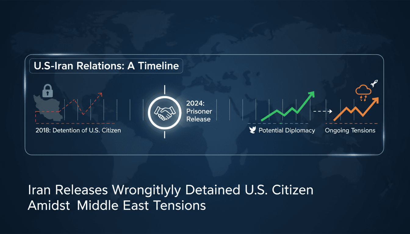 President Trump announces the release of a U.S. citizen from Iran.
