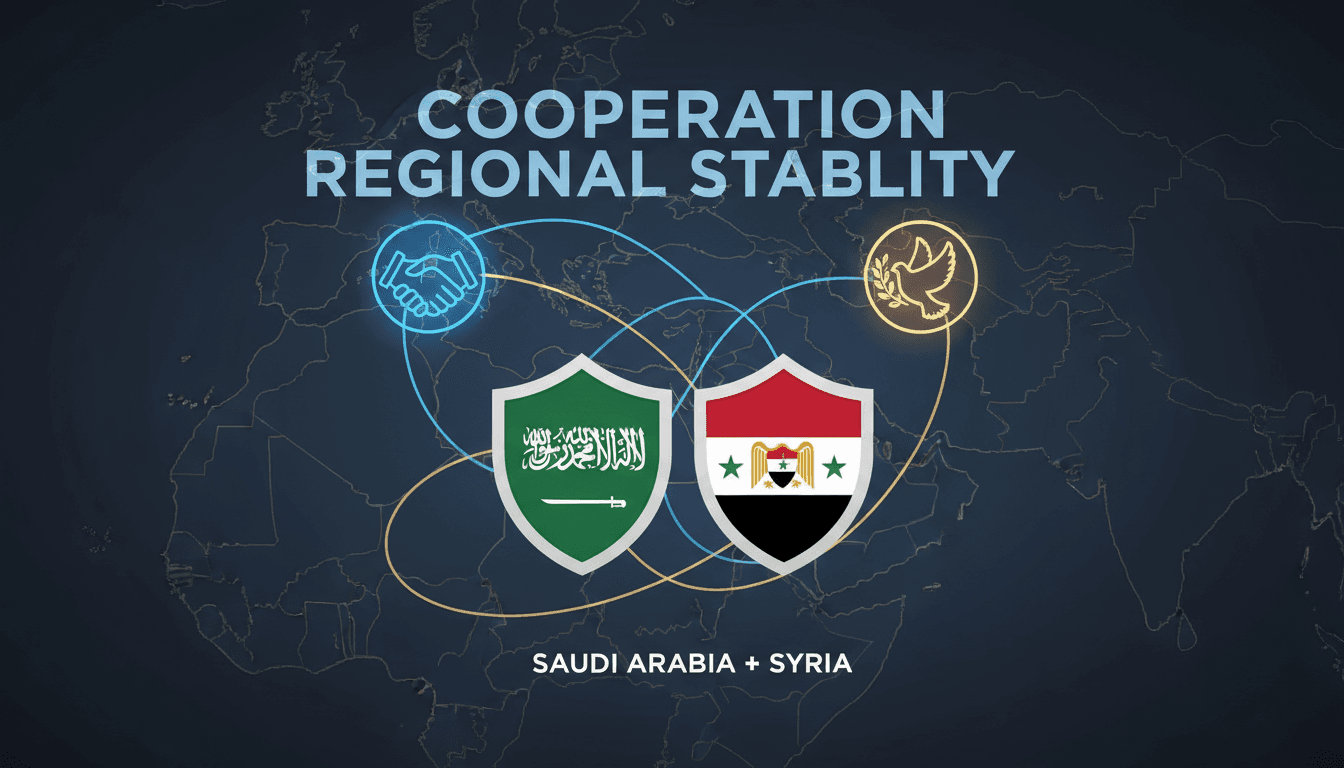 Saudi and Syrian foreign ministers discussing bilateral relations in Riyadh.