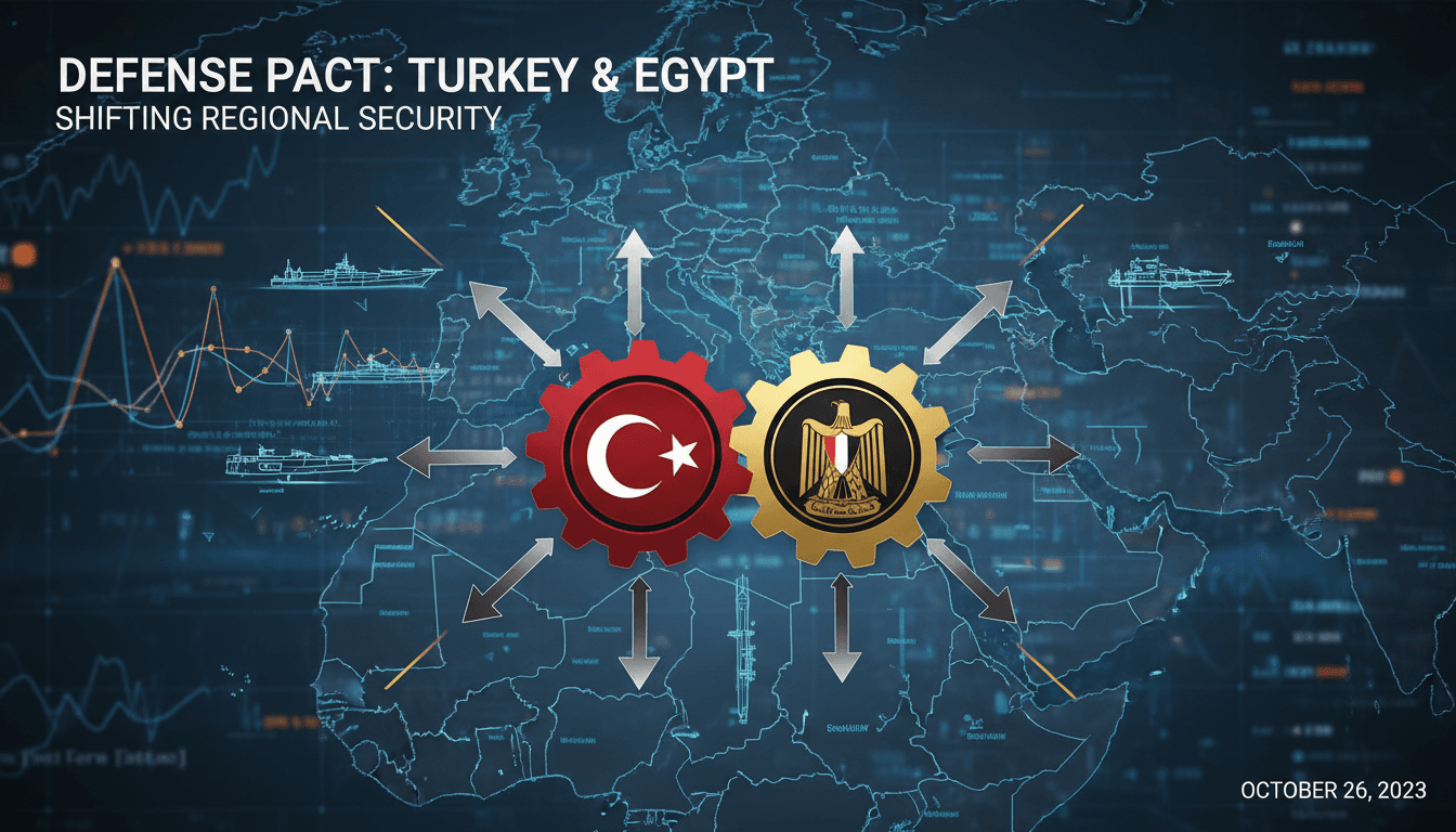 Turkey and Egypt flags symbolizing defense cooperation agreements