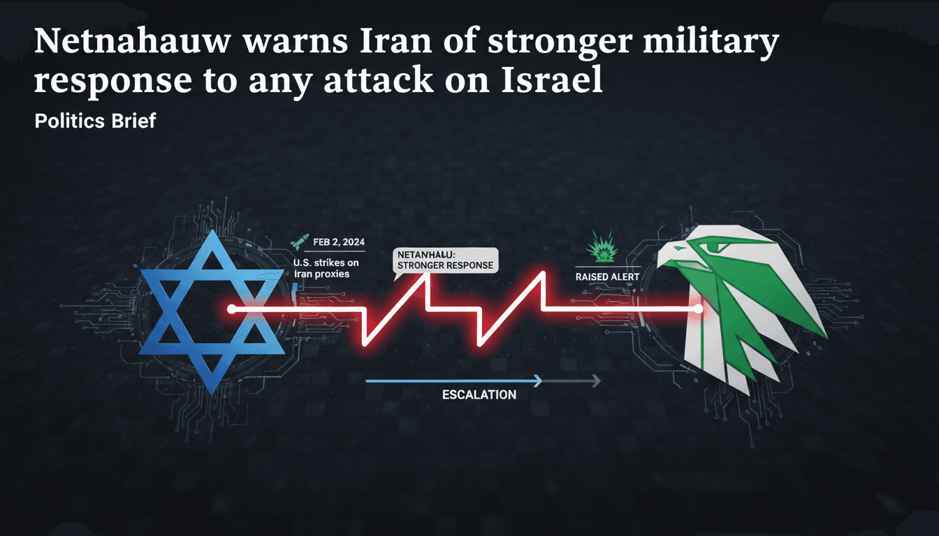 Israeli Prime Minister Netanyahu addressing military threats against Iran.
