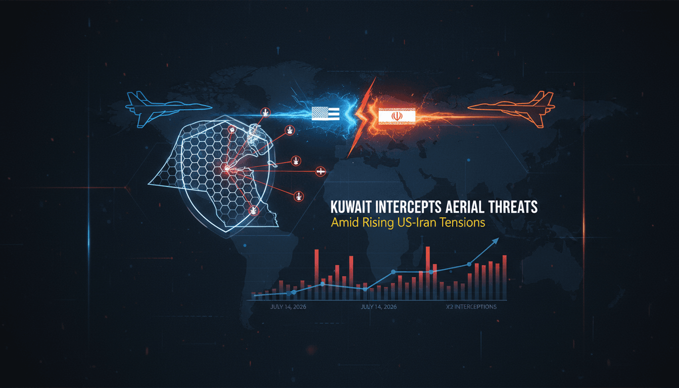 Kuwait military intercepting aerial threats in response to regional tensions