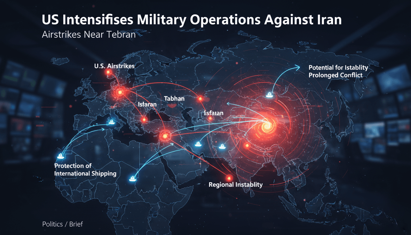 US airstrikes targeting Iranian military sites near Tehran