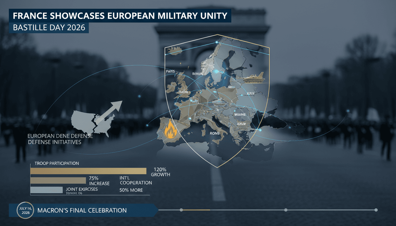 France showcases European military unity on Bastille Day amid wildfires