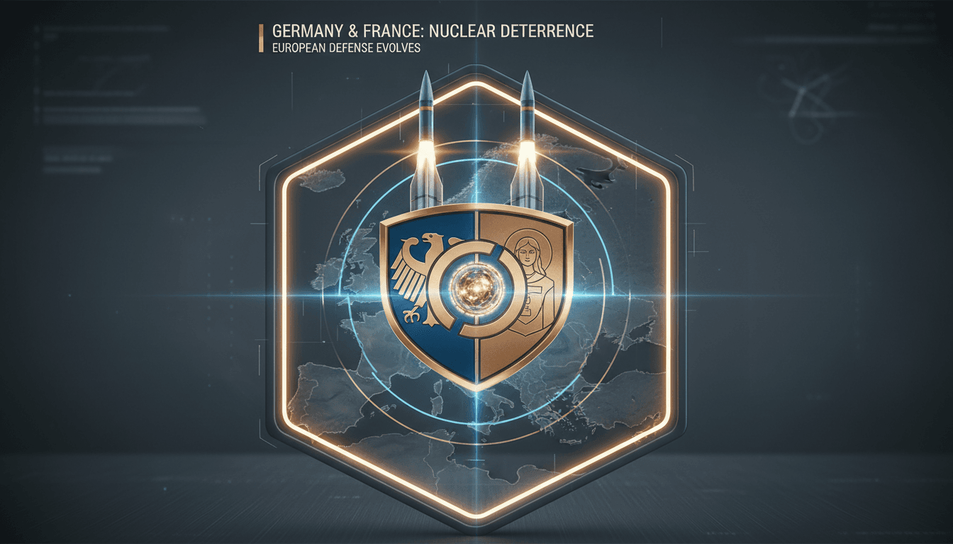 German and French leaders discussing nuclear deterrence cooperation