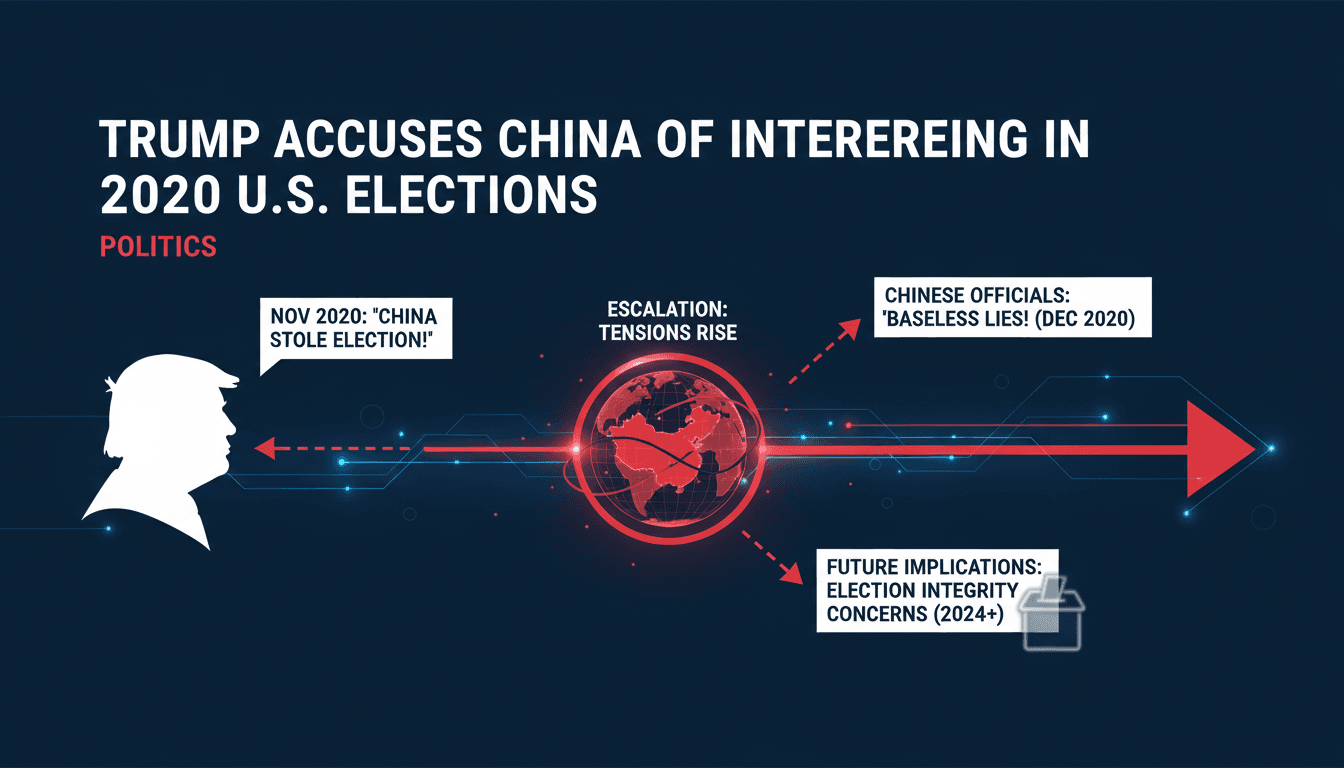 Former President Trump speaking about election interference allegations against China.