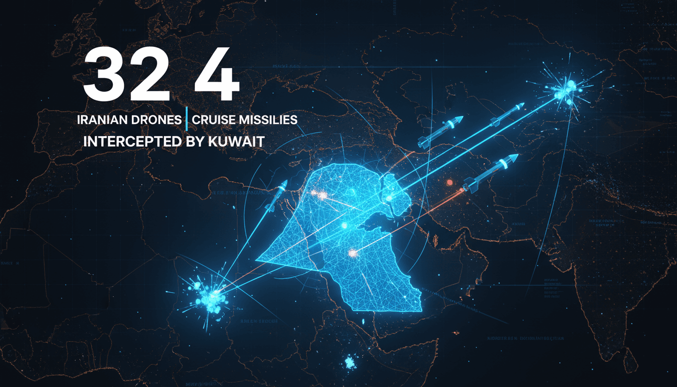 Kuwaiti military intercepting Iranian drones and missiles