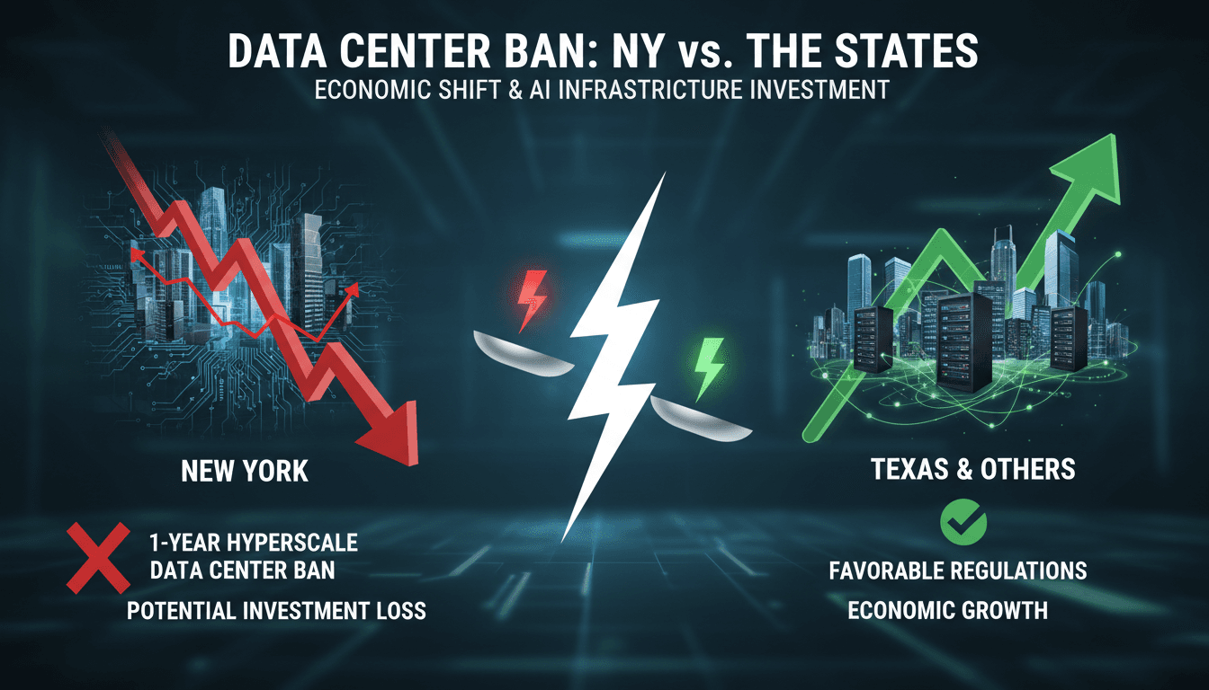 Infographic showing economic impact of New York's data center ban