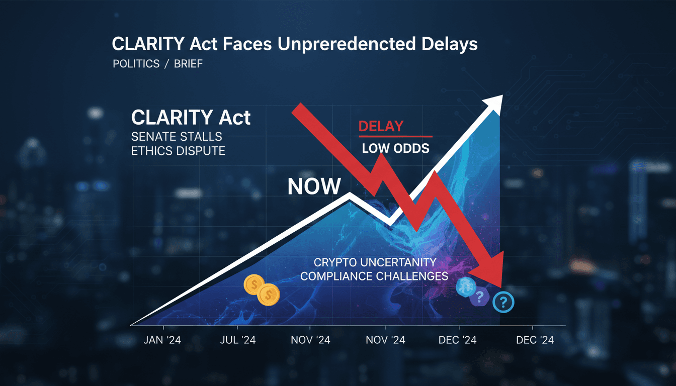 A visual representation of the CLARITY Act's legislative timeline and its effects on the cryptocurrency landscape.