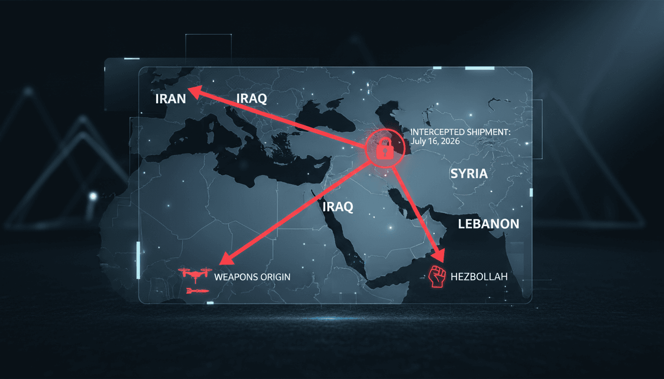 Syrian authorities intercepting a weapons shipment at the border
