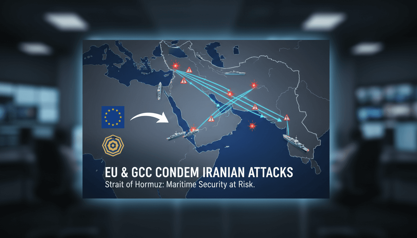 Map of the Strait of Hormuz highlighting shipping routes and security concerns.