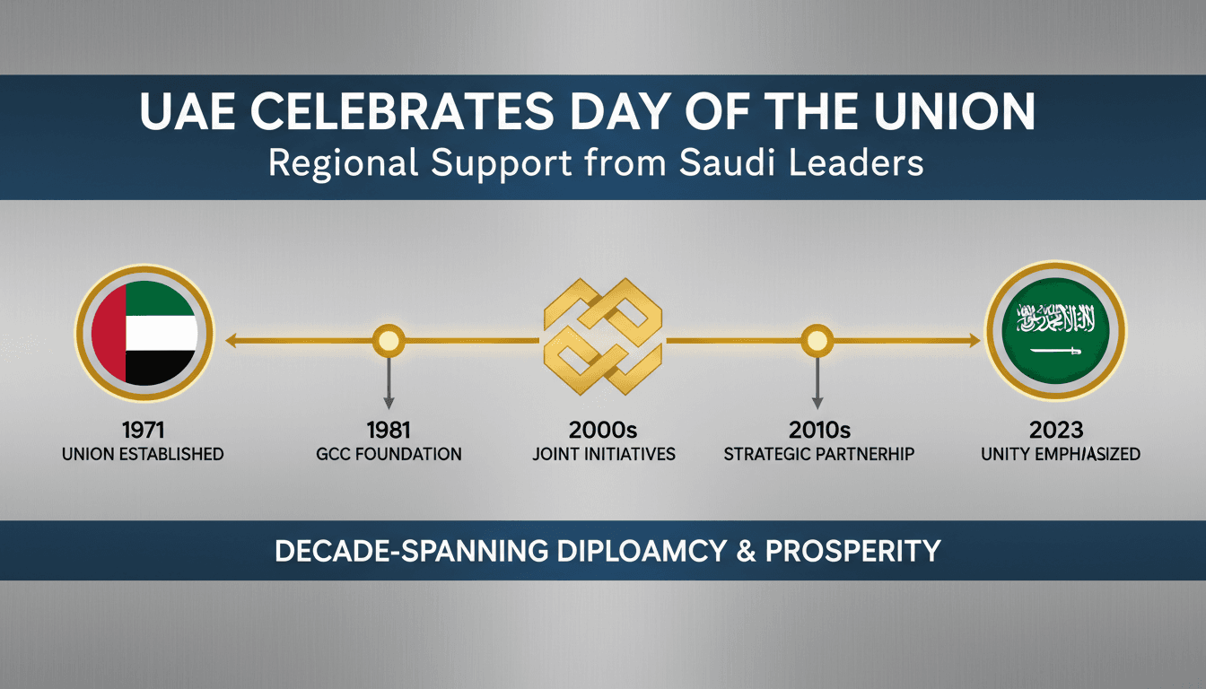 UAE Day of the Union celebration with Saudi leaders' messages