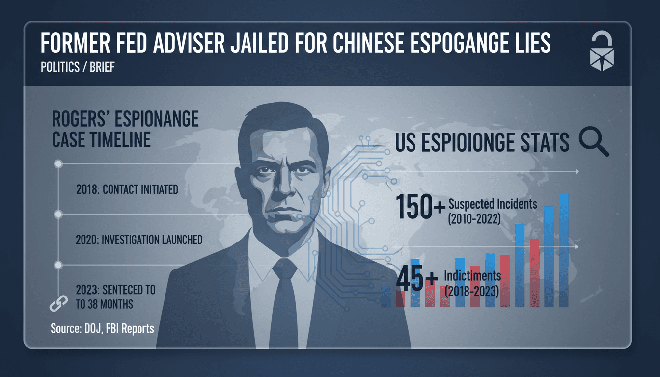 John Harold Rogers sentenced for lying about espionage connections