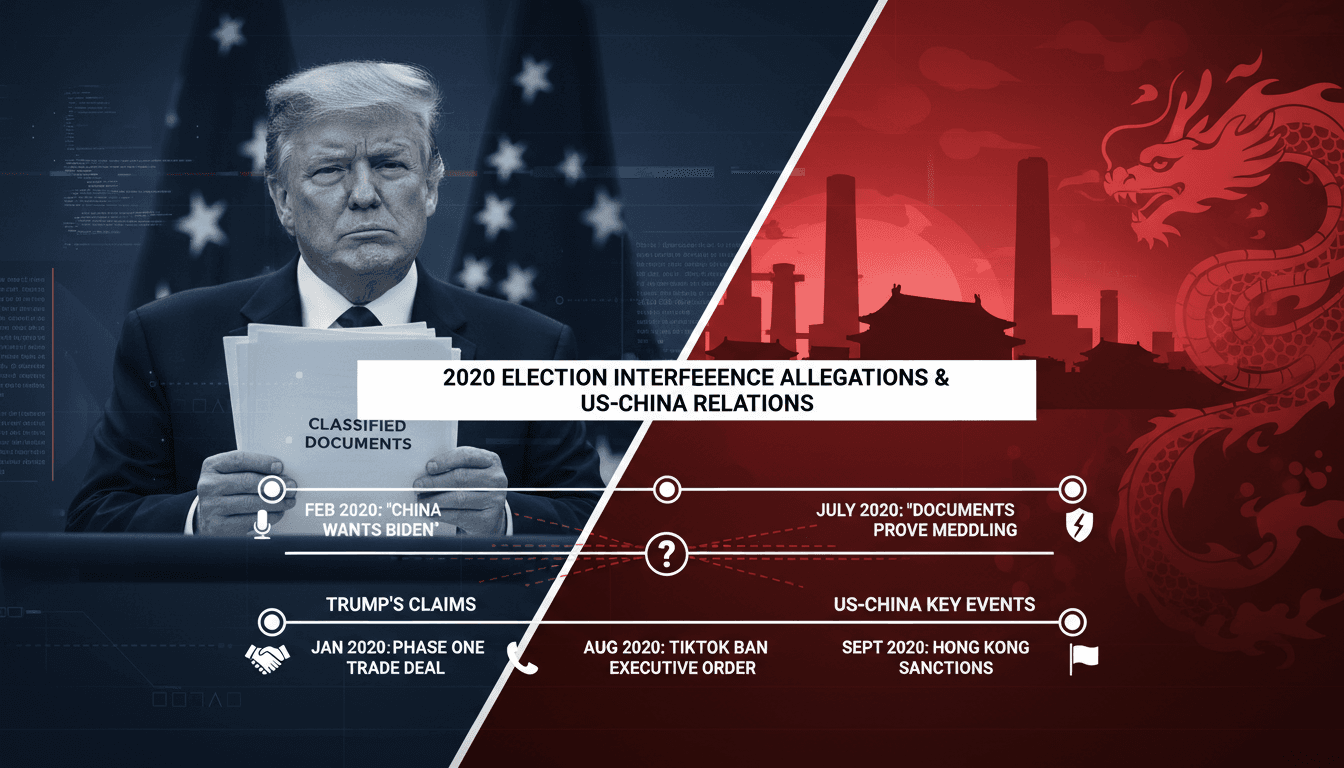 President Trump addressing allegations of Chinese interference in the 2020 election.