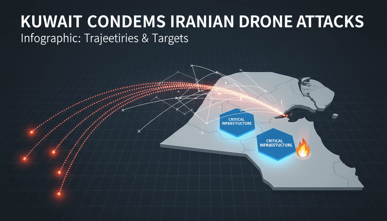 Kuwaiti military intercepting Iranian drones targeting infrastructure