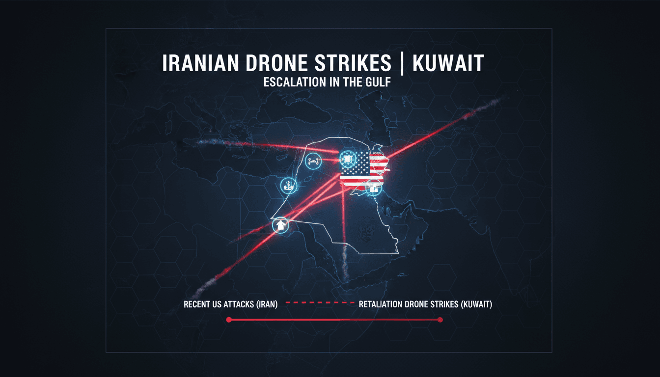 Iranian military drone strikes on US military facilities in Kuwait