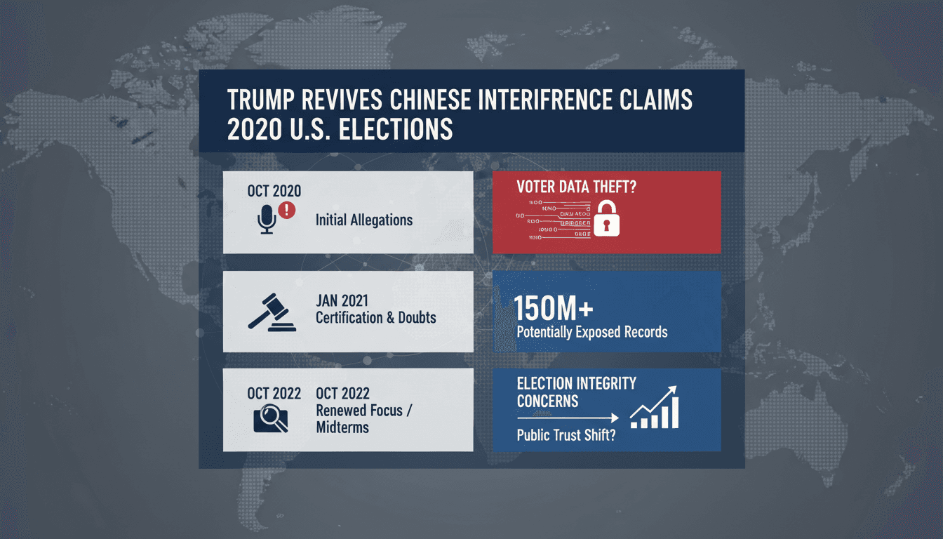 Trump speaking about Chinese interference in U.S. elections