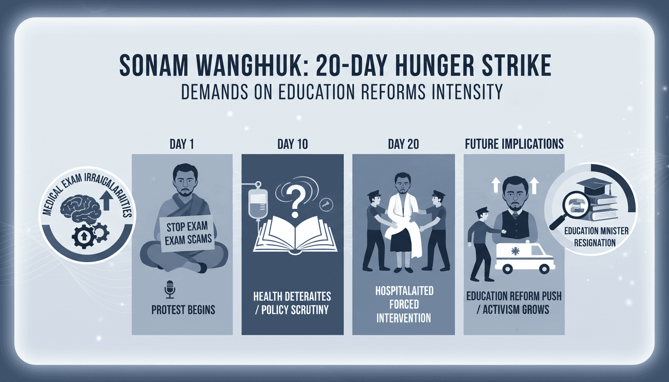 Sonam Wangchuk during his hunger strike in New Delhi