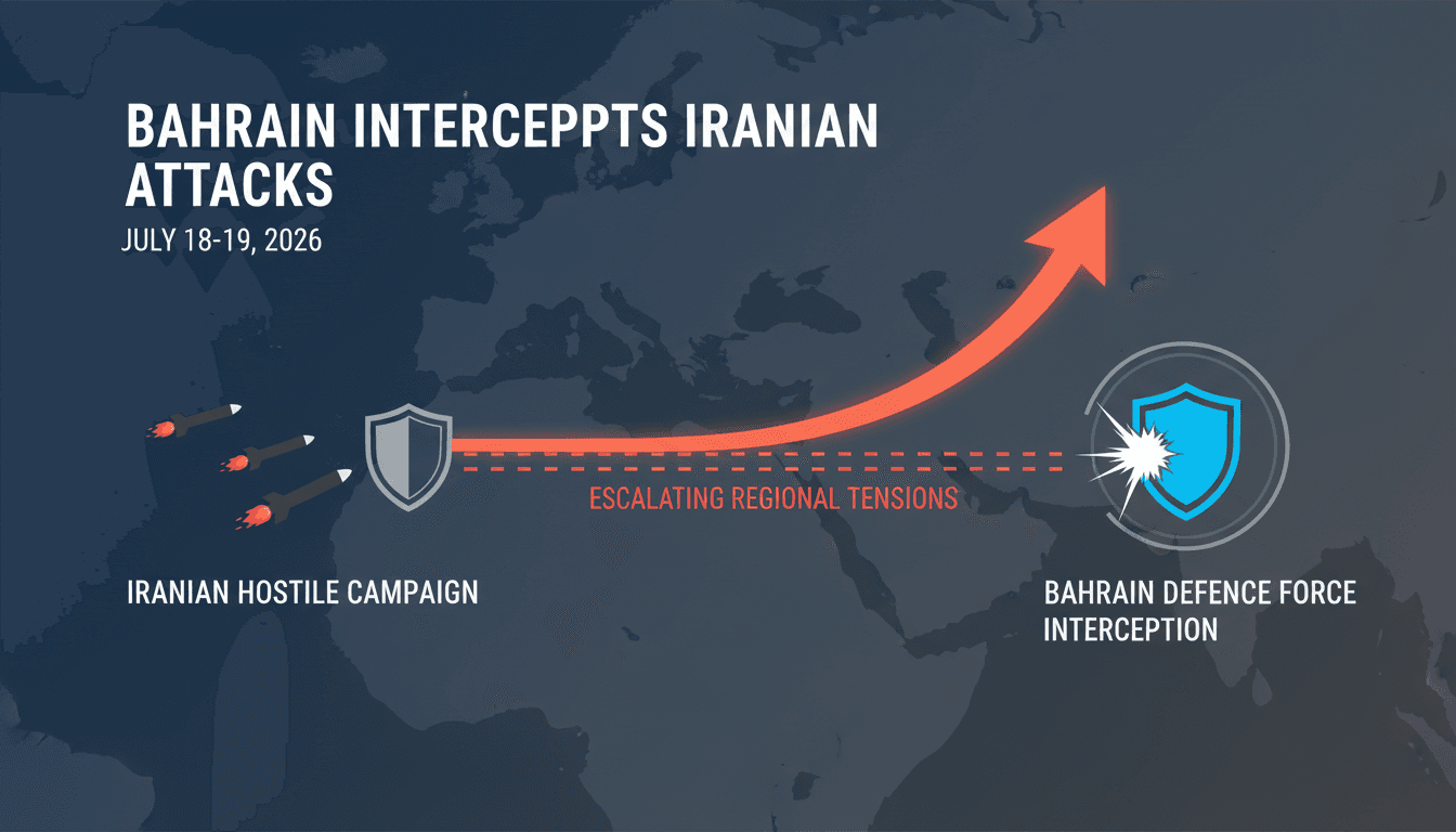Bahrain Defence Force intercepting Iranian missile and drone attacks