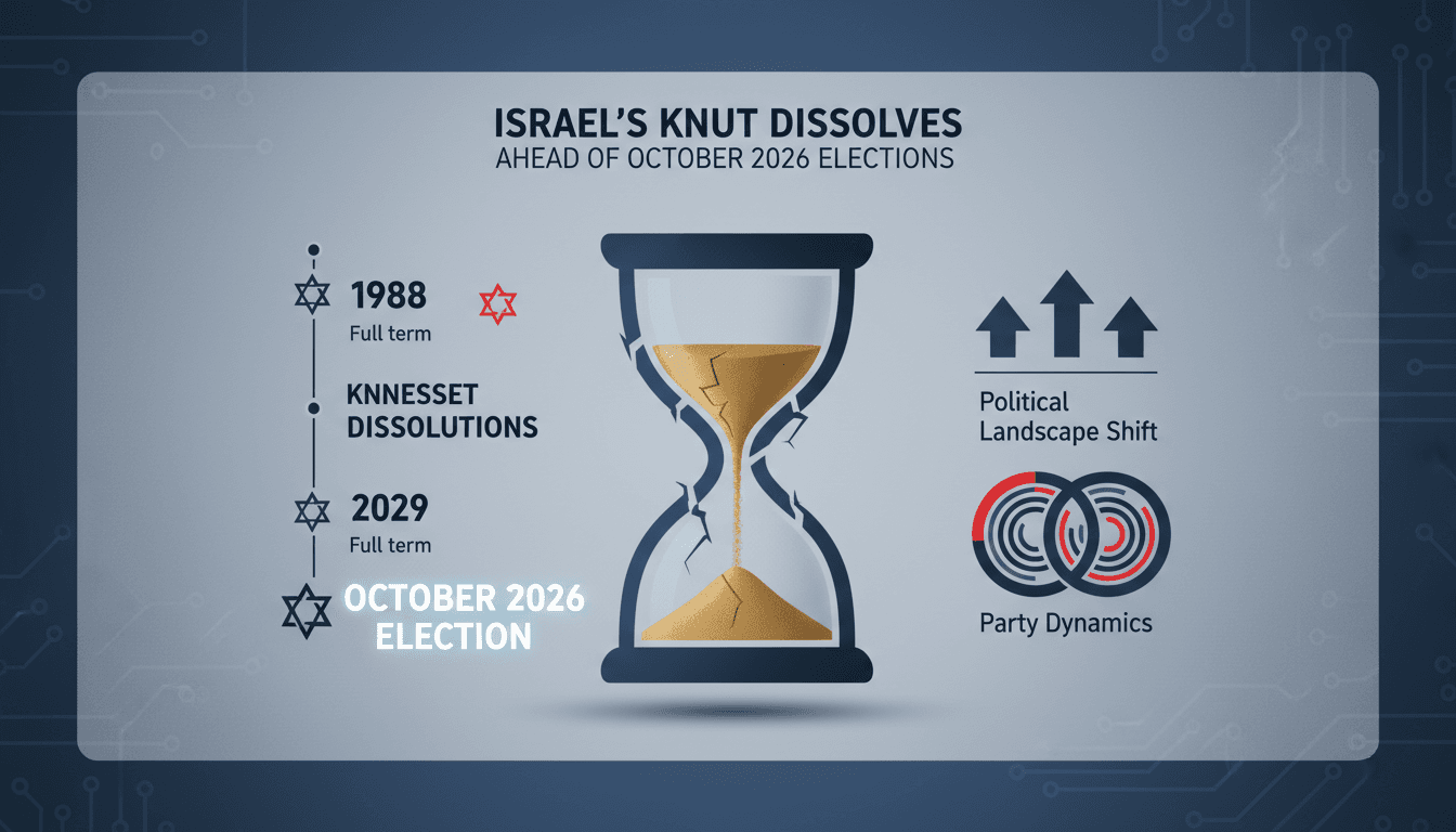 A visual representation of the Knesset building with election-related graphics.