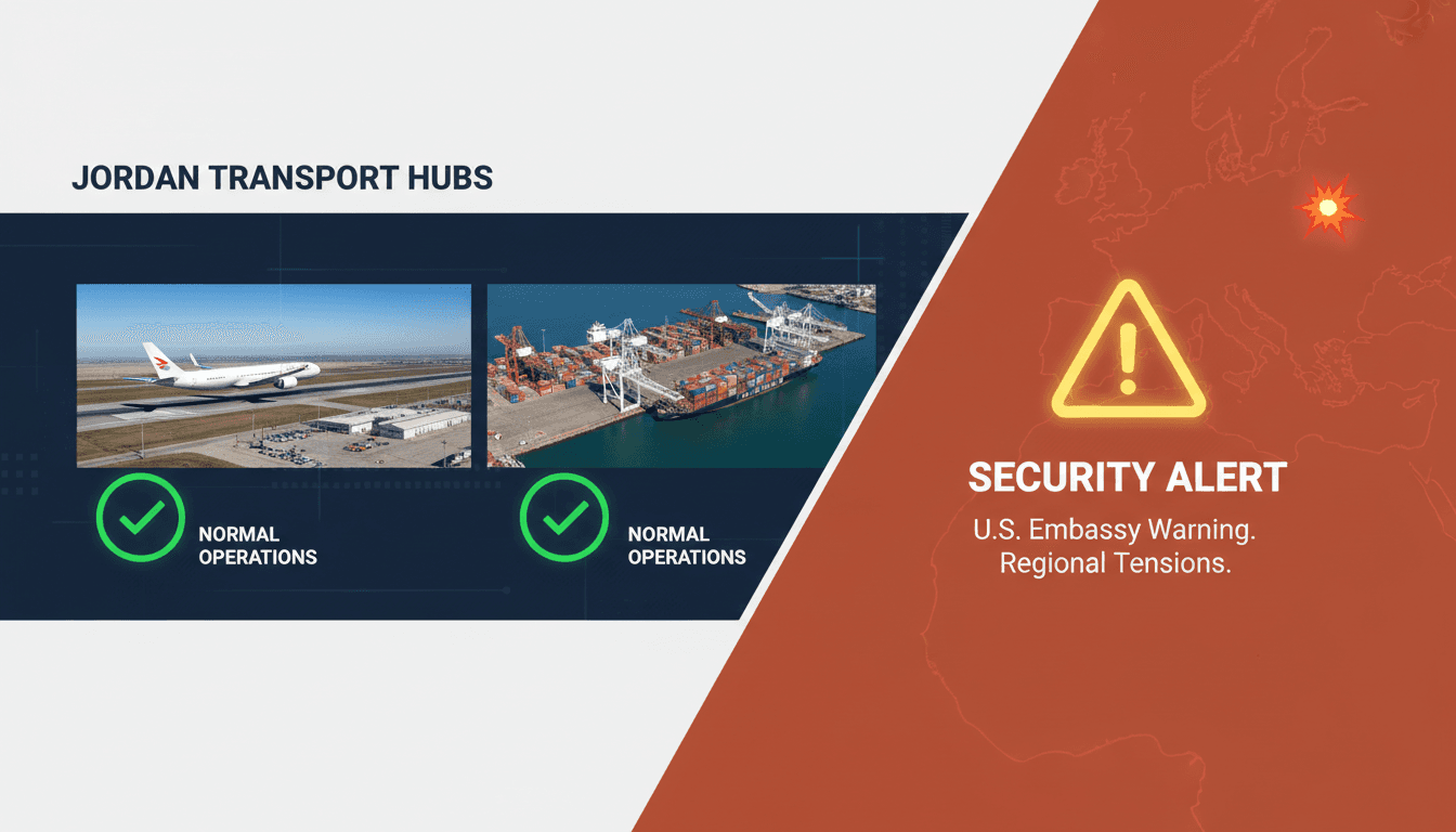 Jordan's Aqaba Airport and Port operational status amid security concerns